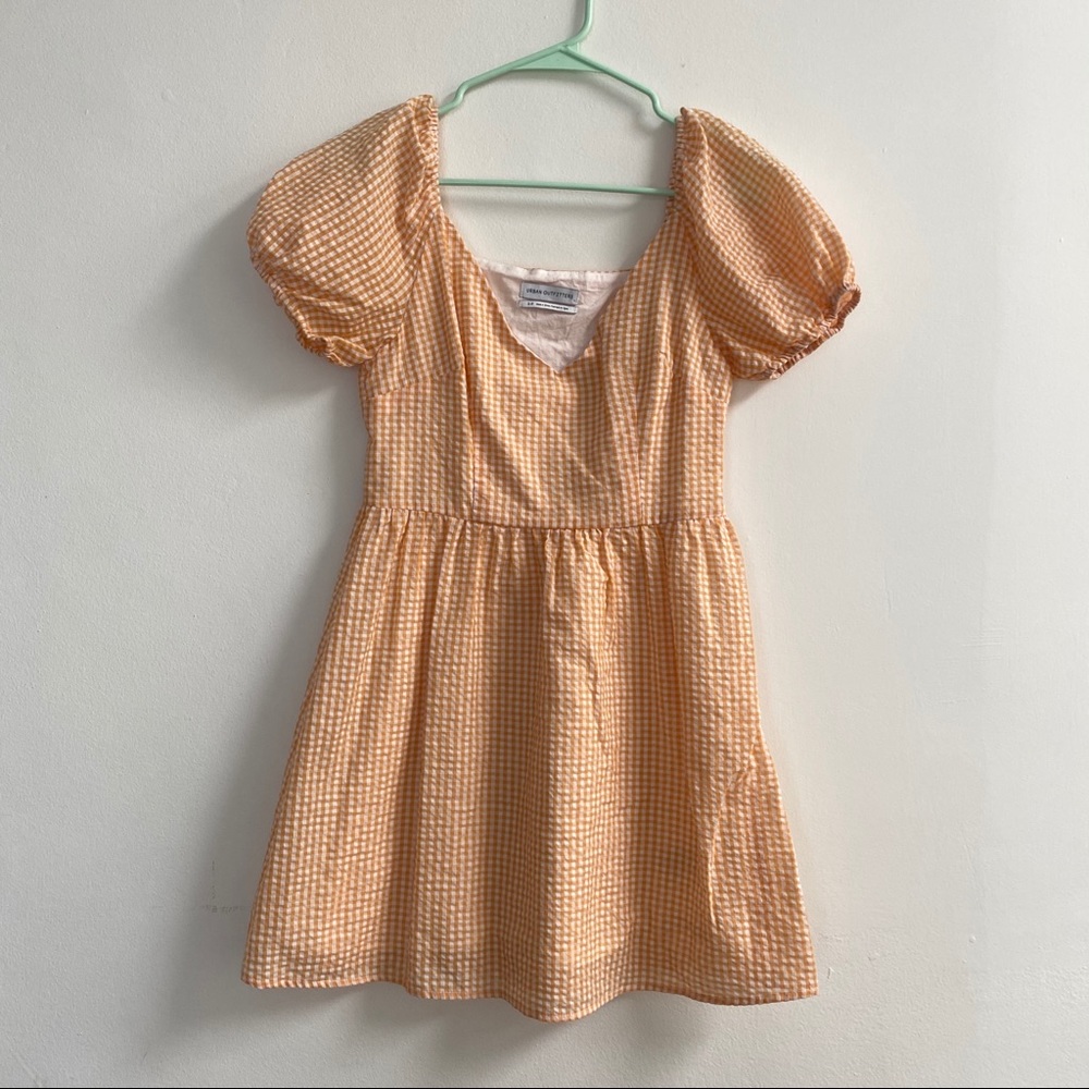 Orange Plaid Dress